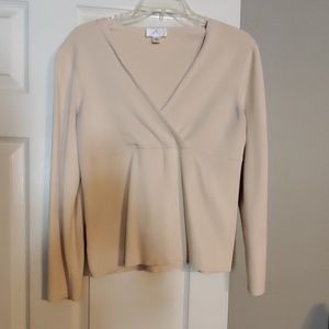 Ann Taylor sweater top long sleeve - L cream
